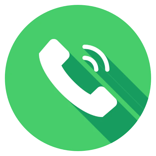 Green phone icon for contact