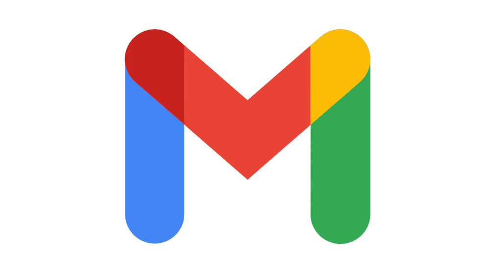 Email service provider logo with multicolored letter M